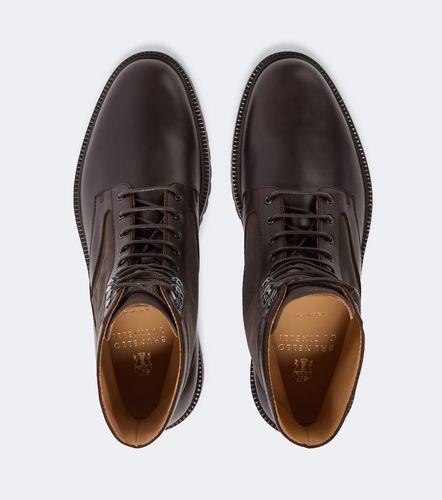Stivali stringati in pelle - Brunello Cucinelli - Modalova