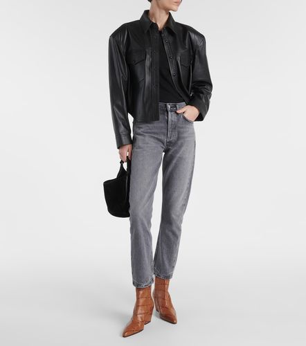 Jane croc-effect leather knee-high boots - Paris Texas - Modalova