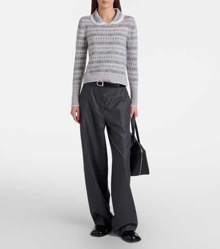 Pullover Fair Isle in jacquard di misto lana - Thom Browne - Modalova