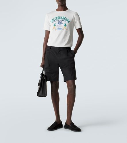 Camiseta de jersey de algodón estampada - Dolce&Gabbana - Modalova