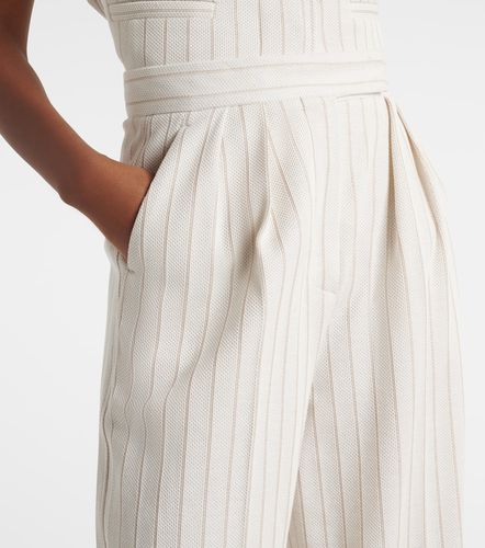 Pantaloni a gamba larga Osso in cotone a righe - Max Mara - Modalova