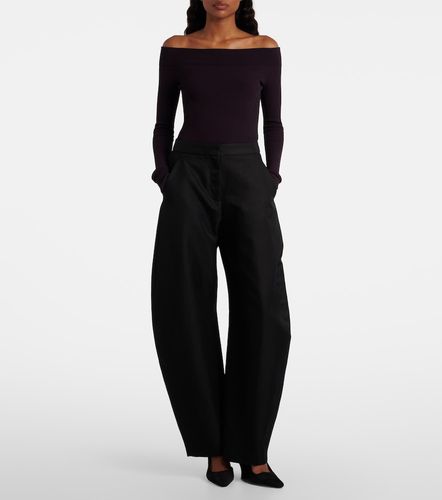 Alaïa Pantalones barrel de lana y seda - Alaia - Modalova