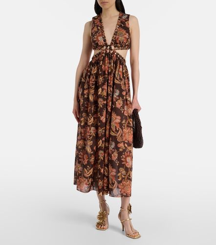 Vestido midi Aster de algodón floral - Zimmermann - Modalova