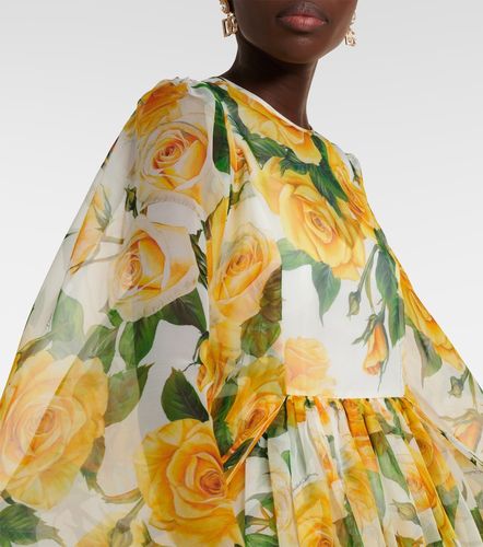 Floral silk chiffon minidress - Dolce&Gabbana - Modalova