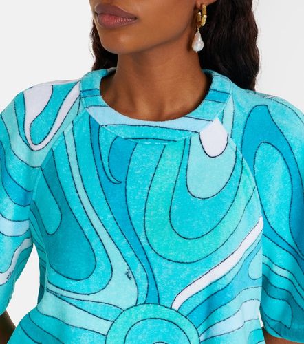 Pucci Iride cotton terry crop top - Pucci - Modalova