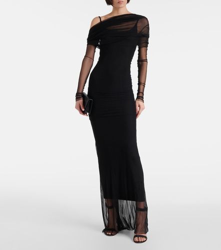 Abito lungo in tulle di seta off-shoulder - Christopher Esber - Modalova
