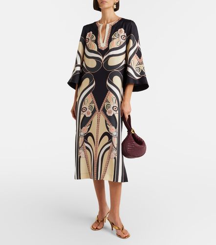 Printed silk twill kaftan - La DoubleJ - Modalova