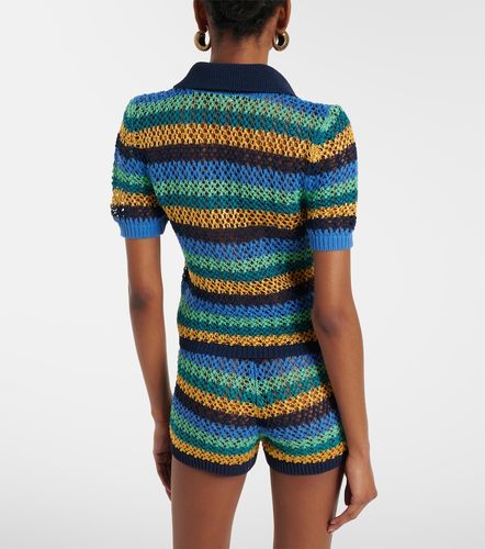 Knitted striped cotton-blend crop top - Etro - Modalova