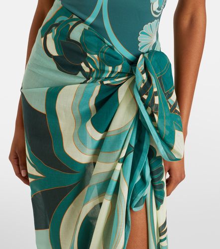 Printed cotton beach cover-up - La DoubleJ - Modalova