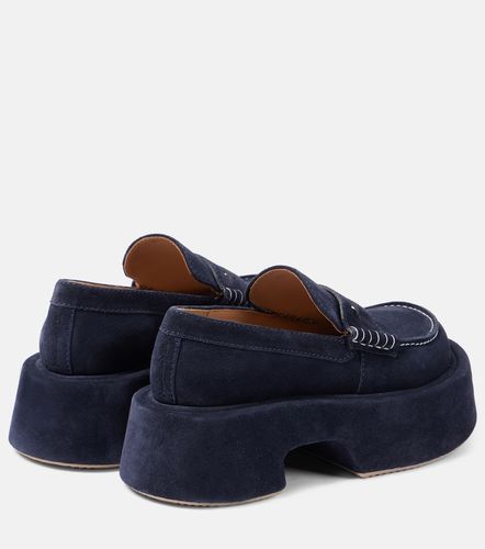 Suede platform penny loafers - JW Anderson - Modalova