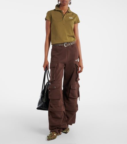 Polo cropped de jersey de algodón - The Attico - Modalova