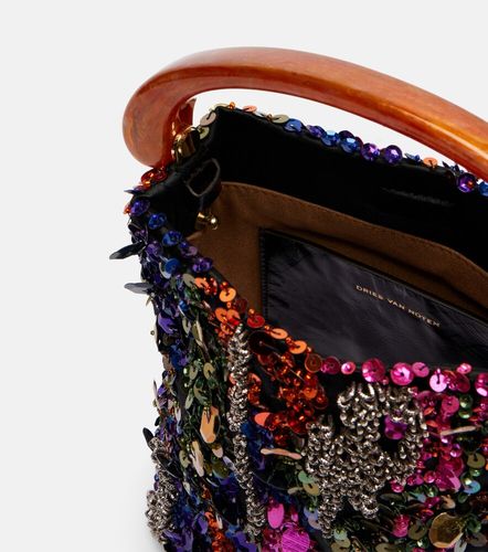 Crisp Small sequined satin top-handle bag - Dries Van Noten - Modalova