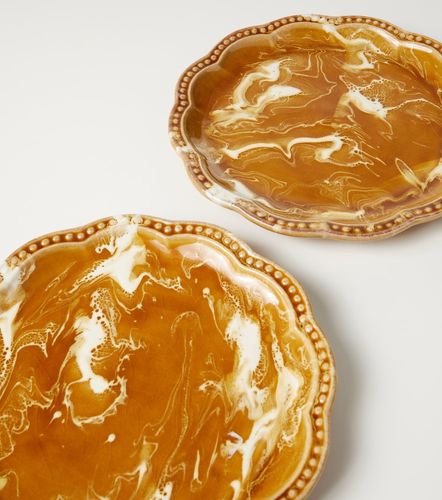 Set de 2 platos de postre de cerámica - Cabana - Modalova