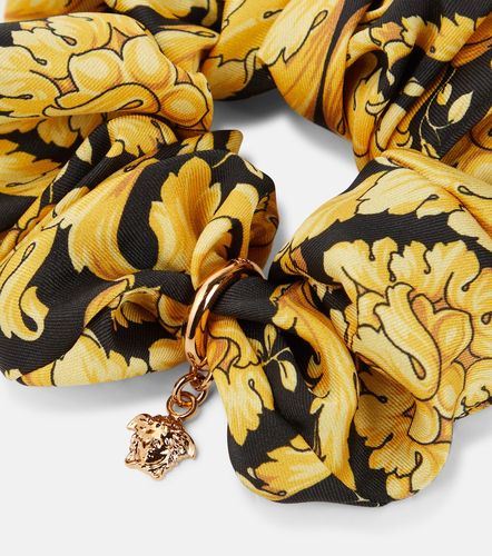 Barocco embellished satin scrunchie - Versace - Modalova