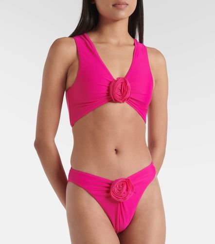 Rose floral-applique bikini top - Same - Modalova