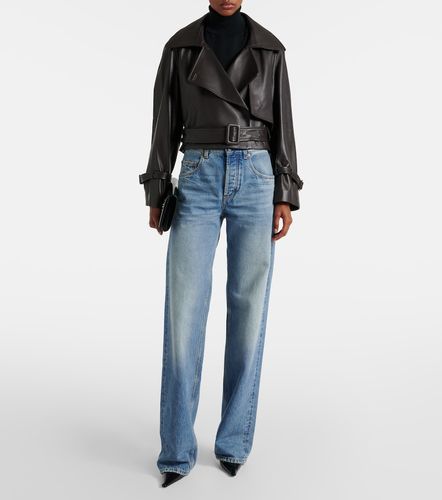 Hatti leather biker jacket - Nour Hammour - Modalova