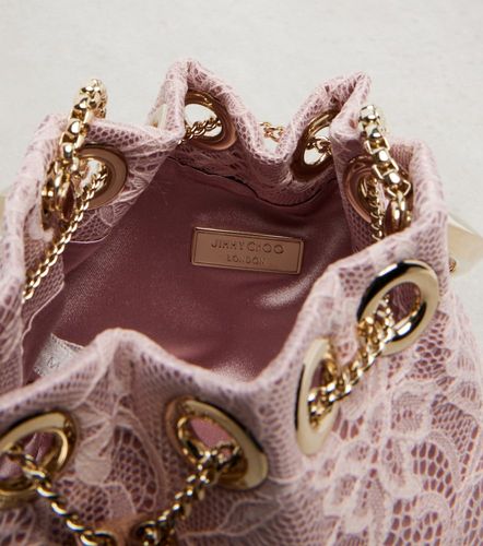 Secchiello Bon Bon Micro in raso e pizzo - Jimmy Choo - Modalova