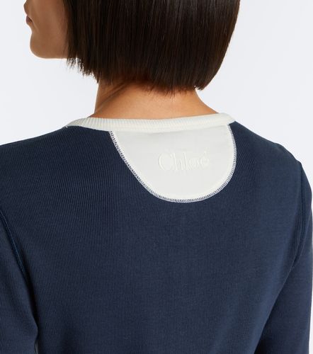 Chloé Camiseta con botones de jersey de algodón - Chloe - Modalova