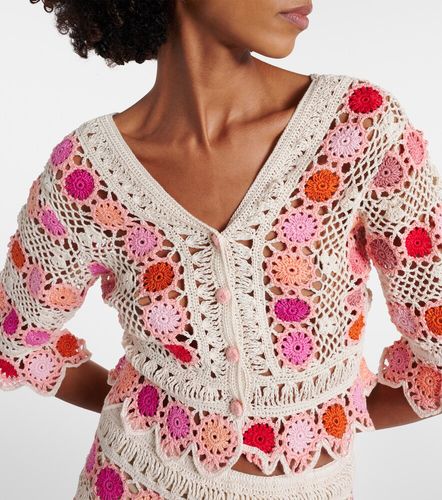 Top Bouquet in cotone crochet floreale - Anna Kosturova - Modalova