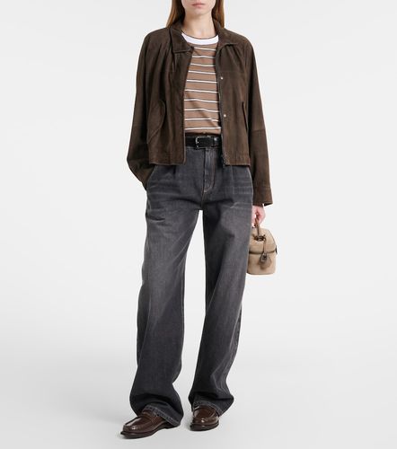 Camiseta de jersey de algodón a rayas - Brunello Cucinelli - Modalova