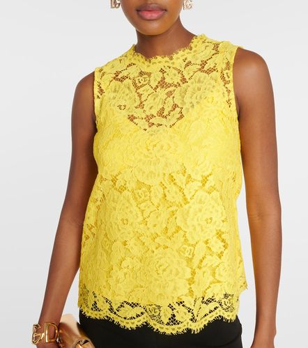 Dolce&Gabbana Top in pizzo floreale - Dolce&Gabbana - Modalova