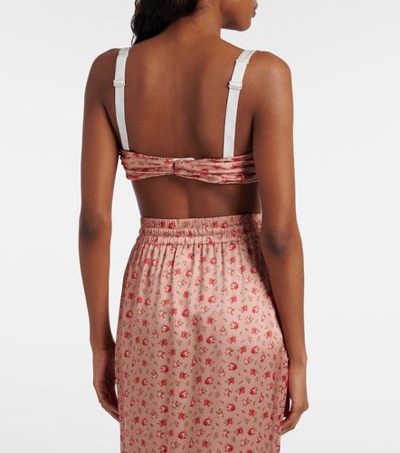 Sujetador de satén de seda floral drapeado - Dolce&Gabbana - Modalova