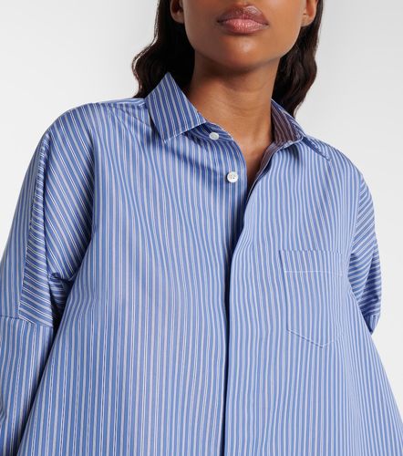 Camicia oversize in misto cotone a righe - Sacai - Modalova