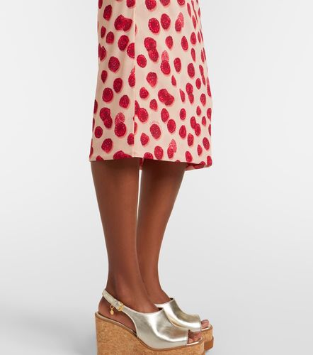 Printed mesh midi skirt - Stella McCartney - Modalova
