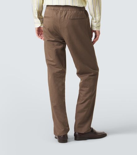 Pantalones rectos de algodón y lino - Sunspel - Modalova