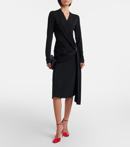 Vestido midi de jersey drapeado - Ferragamo - Modalova