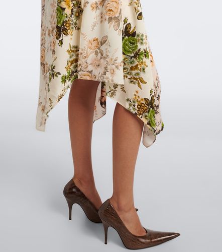 Abito midi in seta con stampa floreale - Acne Studios - Modalova