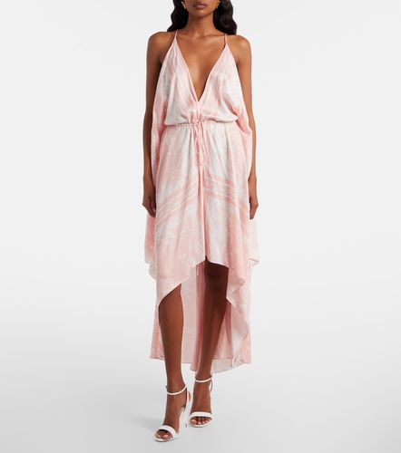 Printed asymmetric maxi dress - Balmain - Modalova