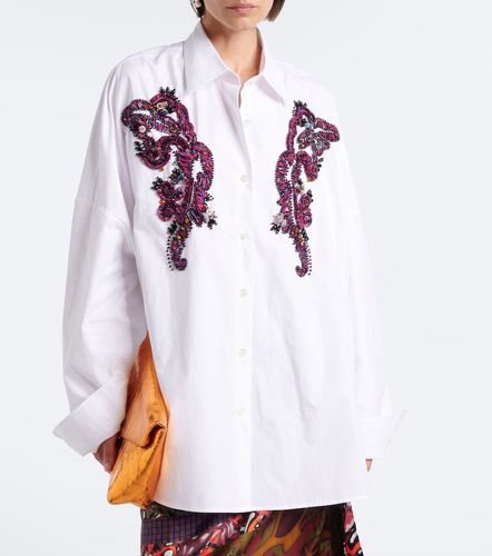Camisa de algodón adornada - Dries Van Noten - Modalova