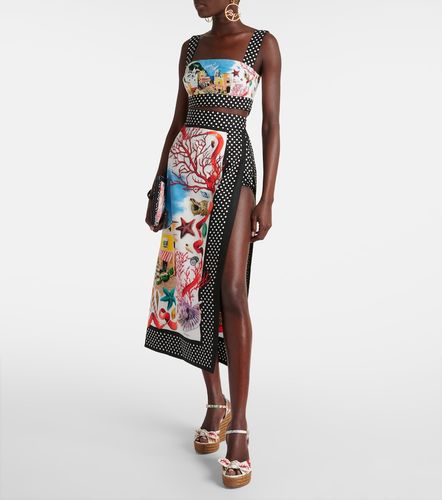 Falda larga Capri de algodón estampada - Dolce&Gabbana - Modalova