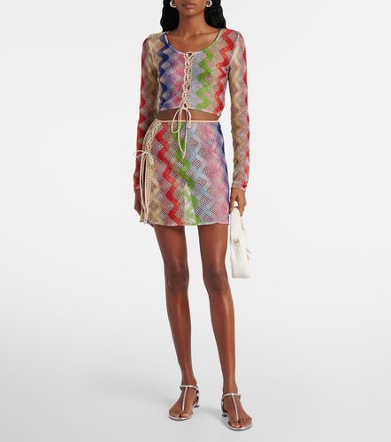 Crop top de croché en zigzag - Missoni - Modalova