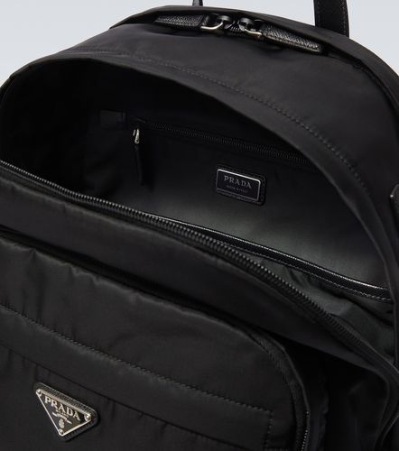 Re-Nylon leather-trimmed backpack - Prada - Modalova
