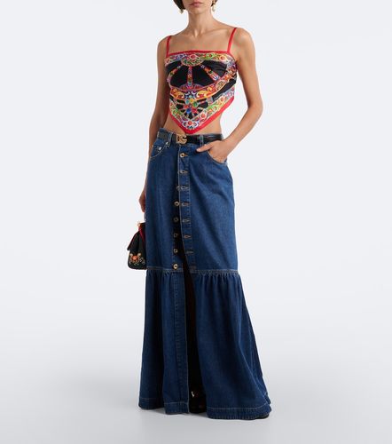 Gonna lunga di jeans a balze - Dolce&Gabbana - Modalova