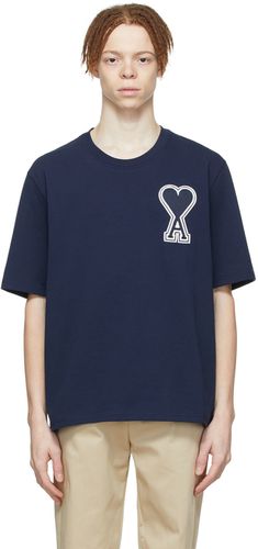 SSENSE Exclusive Navy Ami de Cœur T-Shirt - AMI Alexandre Mattiussi - Modalova