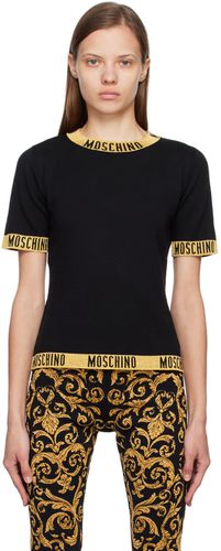 Moschino Black Jacquard T-Shirt - Moschino - Modalova