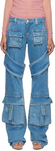 Blumarine Blue Paneled Jeans - Blumarine - Modalova