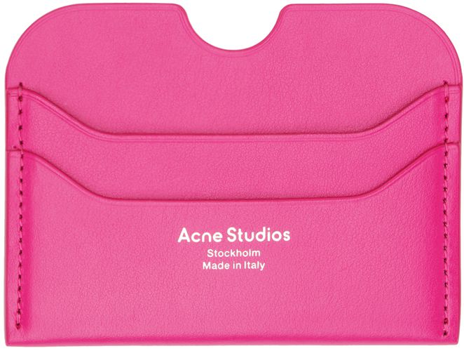 Pink Leather Card Holder - Acne Studios - Modalova