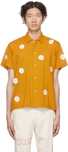 Bode Orange Daisy Rickrack Shirt - Bode - Modalova