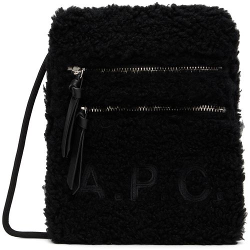 Black Embroidered Shoulder Bag - A.P.C. - Modalova