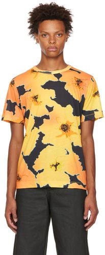 Yellow Floral Print T-Shirt - Dries Van Noten - Modalova