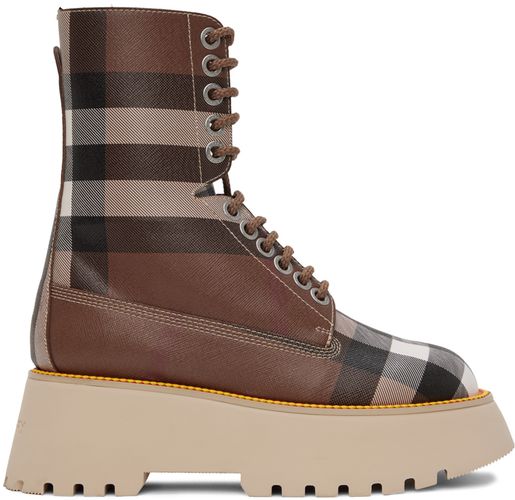 Burberry Brown Check Ankle Boots - Burberry - Modalova