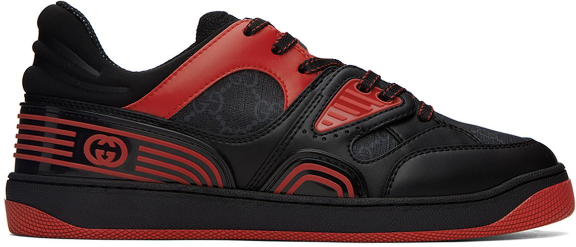 Black & Red Basket Low Sneakers - Gucci - Modalova