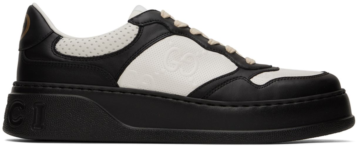 Black & White Embossed Sneakers - Gucci - Modalova