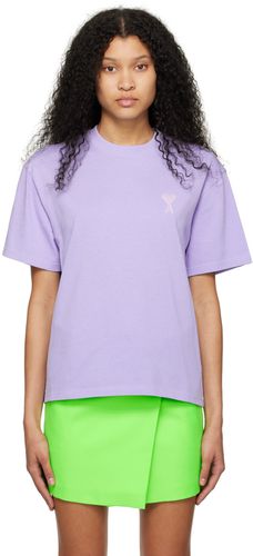 Purple Ami de Cœur T-Shirt - AMI Alexandre Mattiussi - Modalova
