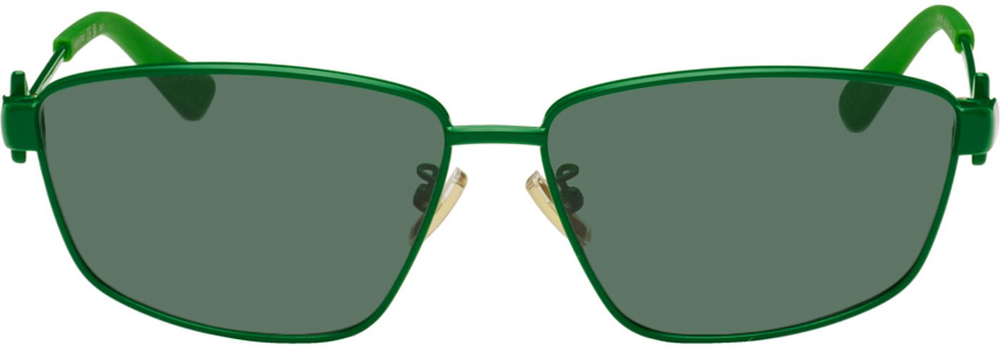 Green Rectangular Sunglasses - Bottega Veneta - Modalova