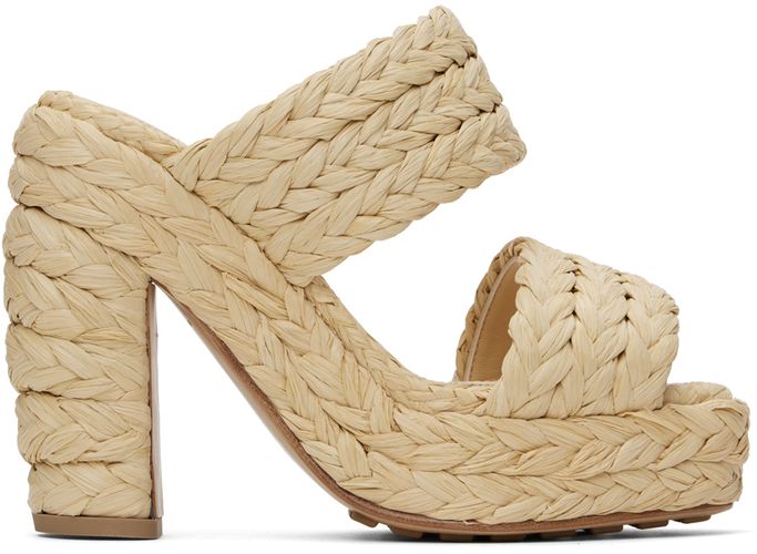 Beige Trinity Heeled Sandals - Bottega Veneta - Modalova